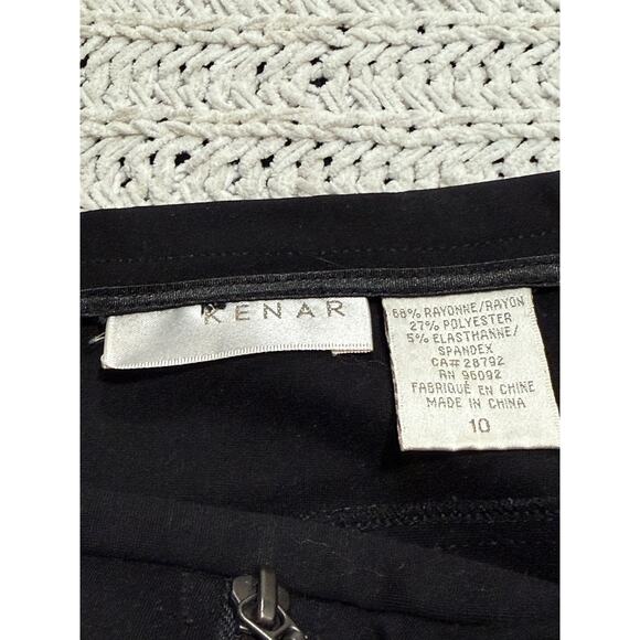 Kenar Mini Skirt Dual Zipper Accents Women's Size 10 Stretch Black - Picture 2 of 9
